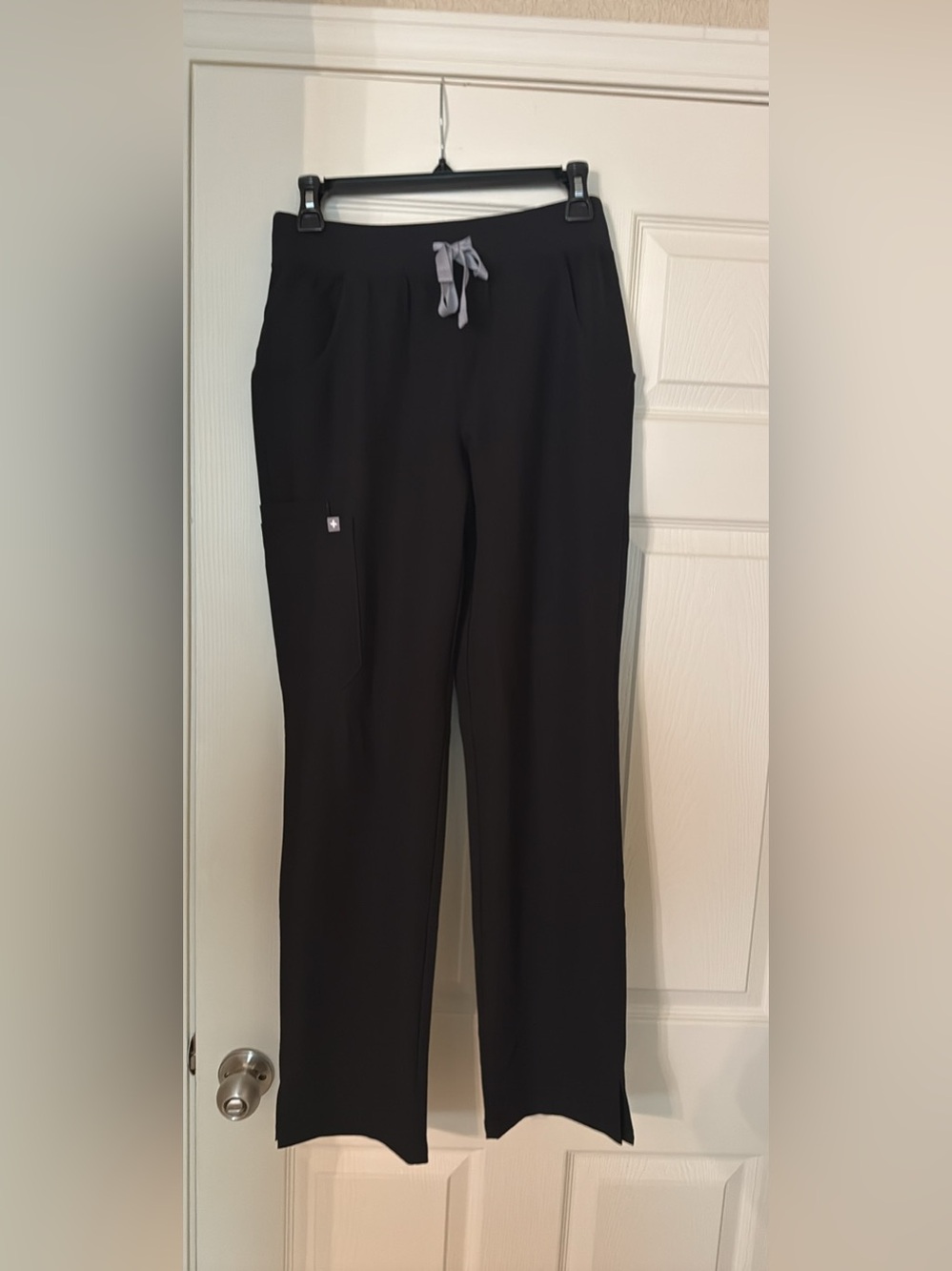 Figs Women’s Black Kade Cargo with Gray Drawstring